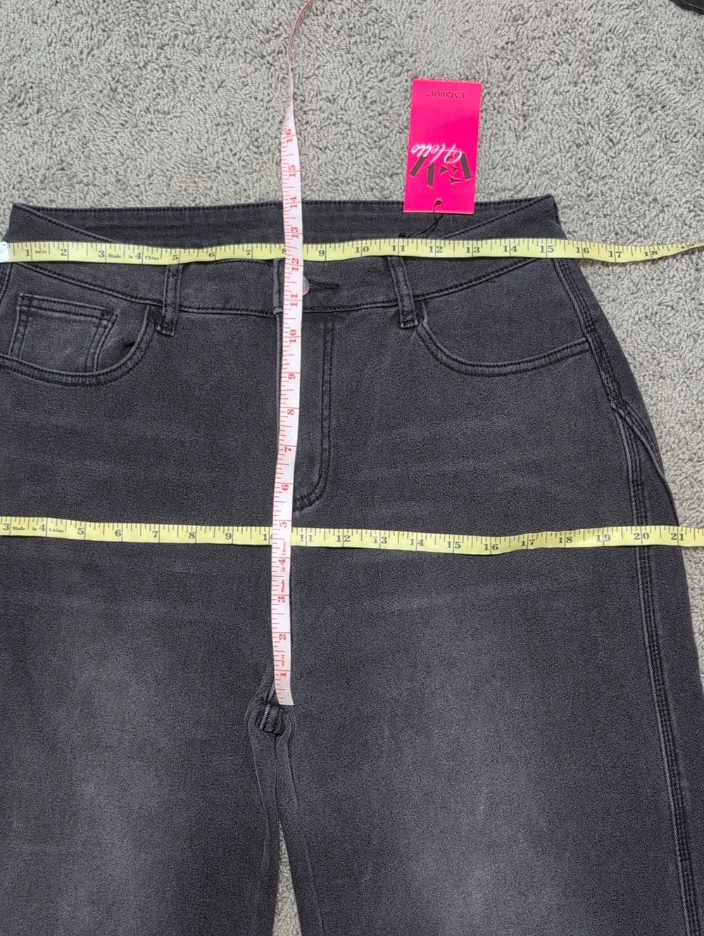 Fleece Lined Jeans Women Baggy Wide Leg Denim Pants Winter Warm Loose Fit Y2K - Picture 6 of 10